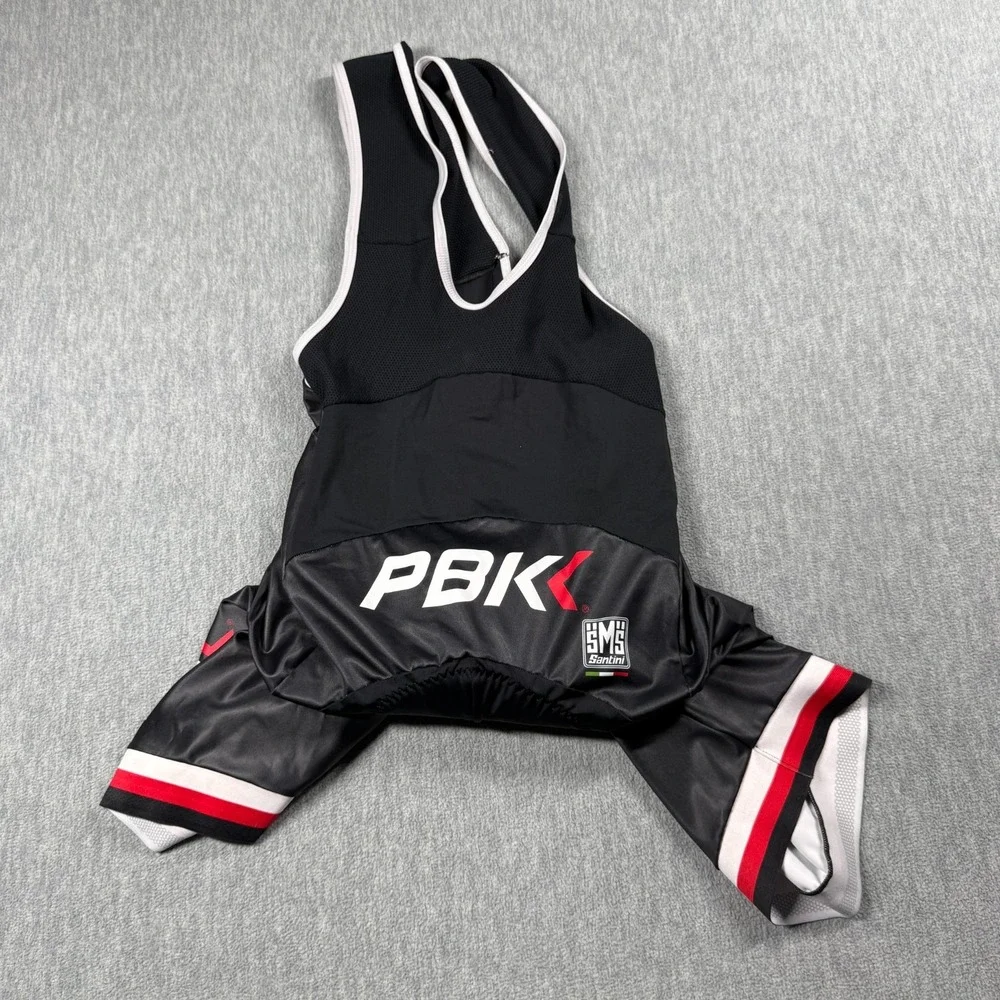 SMS Santini Bib Shorts XXL Black Red White Gel Intech PBK Cycling Made Italy